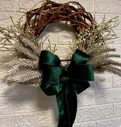 Guirlanda de Natal Amoreira Decor Laço Verde 45 cm