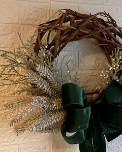 Guirlanda de Natal Amoreira Decor Laço Verde 45 cm - comprar online