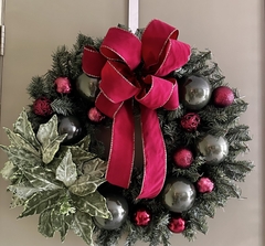 Guirlanda de Natal Amoreira Decor Vinho e Verde 65cm - comprar online