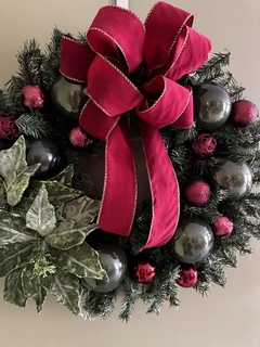Guirlanda de Natal Amoreira Decor Vinho e Verde 65cm na internet