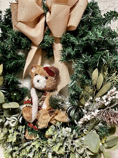 Guirlanda de Natal Ursa Rústica 60cm Amoreira Decor - loja online