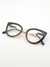 TR90 material armação de óculos de gato com lentes planas e pernas de óculos