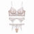 Alta qualidade bordado francês lingerie sexy mulher fina profunda v push up tra - Bonés & Cia