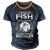 Camisetas masculinas de manga curta de pesca, - Bonés & Cia