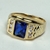 Clássico Anel De Zircão Para Homens, Luxuoso, Azul Dominante, Casamento, Noiva - Bonés & Cia