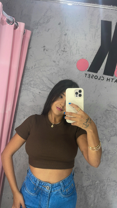 Cropped Luana marrom