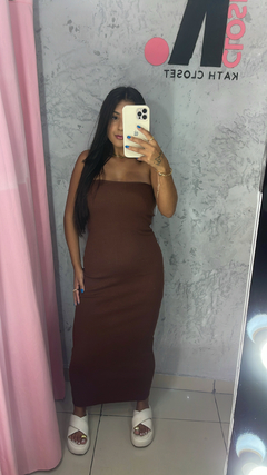 Vestido jade marrom