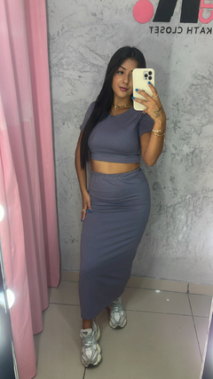 Conjunto Luiza cinza