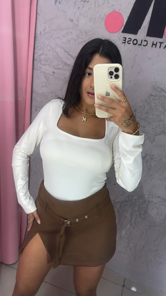 Body manga longa quadrado