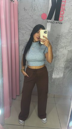 Calça moletom cargo