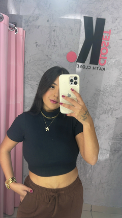 Cropped básico gola alta