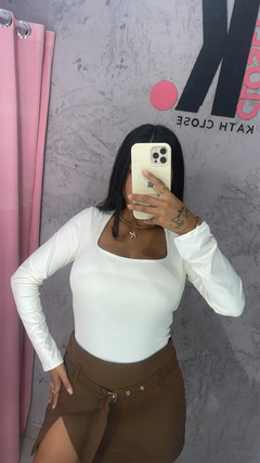 Body manga longa quadrado - comprar online