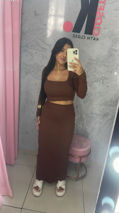 Conjunto Denise marrom