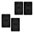 4 Tomadas Preta 2P+T 10A e 20A 250V com placa Habitat Black - Fame