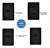 4 Tomadas Preta 2P+T 10A e 20A 250V com placa Habitat Black - Fame - loja online