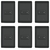 Kit Com 6 Interruptores Bipolar Simples Preto 20A/250V FAME