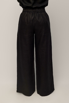 Calça Pantalona 100% Linho Preto na internet