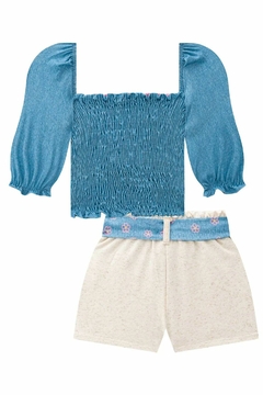 Blusa Boxy Mc e Short - Fancy Moda Feminina