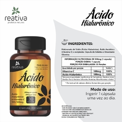 ACIDO HIALURONICO + VITA C 30 CAPSULAS - loja online