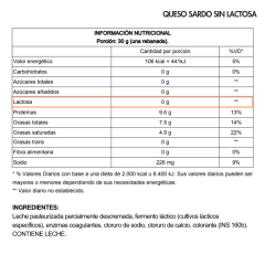 Queso Sardo Sin Lactosa - Quesos Online