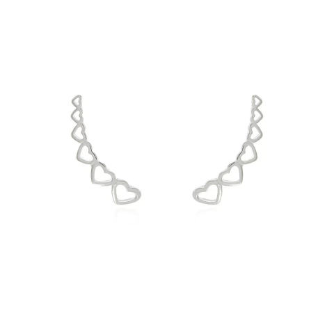 EAR CUFF CORAÇÃO PRATA 925