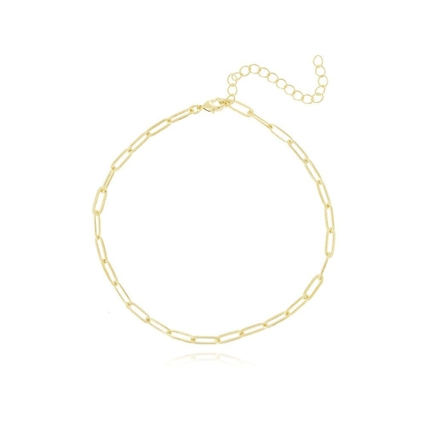 TORNOZELEIRA ELOS BANHO OURO 18K