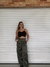 Calça Cargo Acetinada Juliana Verde Militar - comprar online