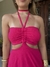 Vestido Luiza amarração longo rosa - JU BASRAVI BRAND