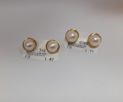 Brinco de ouro 18K com pérola