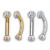 Piercing Curvo Coraçao zirconia