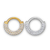 Piercing Argola 2 fileiras frontais de zirconias