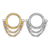 Piercing Argola com duas correntes
