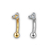 Piercing Curvo Trinity com zirconias