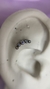 labret Titânio Topo Cluster 5 pedras de zircônia - Divina’s Joalheria e Piercing