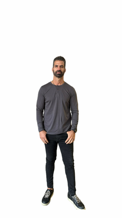 Remera Pima Premium manga larga 3 botones - comprar online