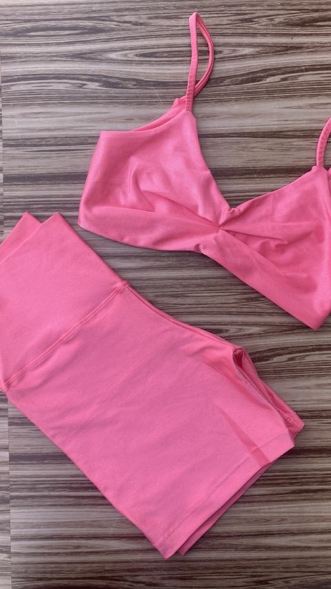 Conjunto Micro canelado Coral