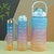 Kit Hidratação Motivacional Squeeze: 3 Garrafas (2L, 900ml, 300ml) Academia e Dia a Dia - Gata, Achei!