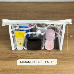 Necessaire Com Divisória - Acabamento Reforçado - Fechamento com Zíper- Tamanho Grande na internet