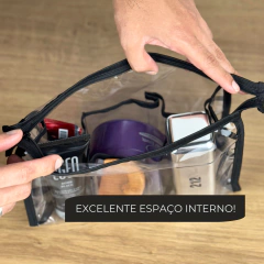 Imagem do Necessaire Com Divisória - Acabamento Reforçado - Fechamento com Zíper- Tamanho Grande