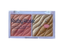 PALETA 2 RUBORES Y 2 ILUMINADORES RUBY ROSE