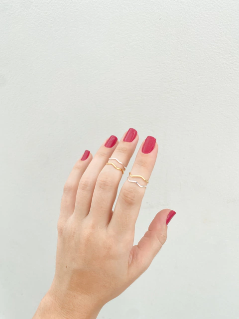 Anel de falange onda