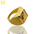 Anel Cavalo Detalhado - Anel de Moeda Antiga Idêntico Ouro 18k (Garantia Eterna