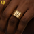 Anel Cavalo Detalhado - Anel de Moeda Antiga Idêntico Ouro 18k (Garantia Eterna