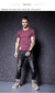 Camiseta masculina de algodão cor sólida t camisa masculina causal o pescoço - Griffes Like