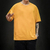 Camiseta casual de algodão de manga curta masculina, blusa solta de streetwear, na internet