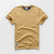 Imagem do Camiseta masculina de algodão cor sólida t camisa masculina causal o pescoço