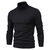 Suéter de gola alta grosso masculino, pulôver casual, monocromático, quente,