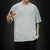 Camiseta casual de algodão de manga curta masculina, blusa solta de streetwear, - loja online