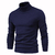 Imagem do Suéter de gola alta grosso masculino, pulôver casual, monocromático, quente,