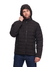 Jaqueta 6057preta Masculina Puffer Impermeável Gorro Removível Preta 6057